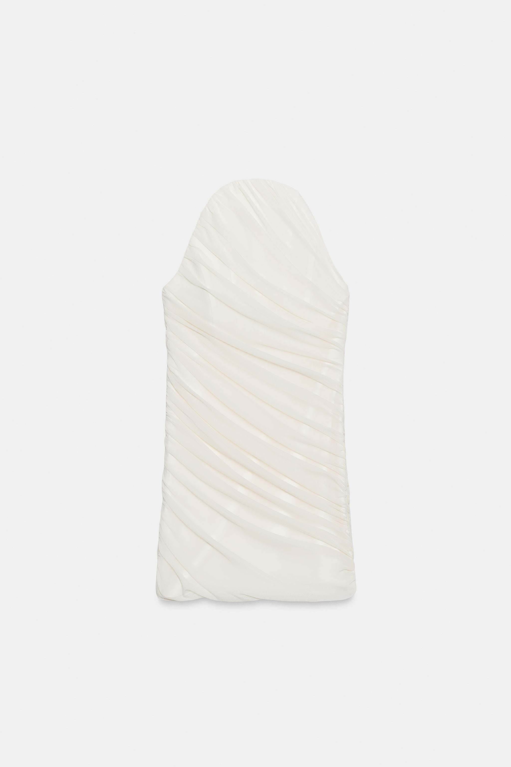 COMBINATION TULLE MINI DRESS